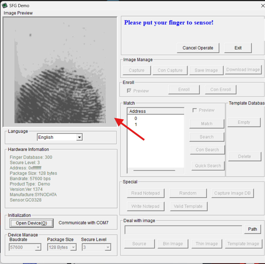 sfg-demo-software-fingerprint-image-preview