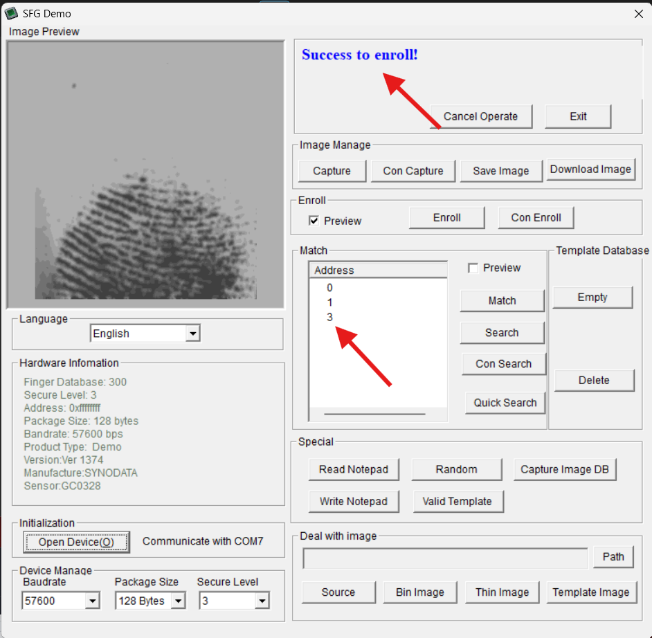sfg-demo-software-sucess-to-enroll-address-id