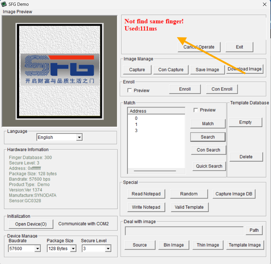 sfgdemo-fingerprint-not-found